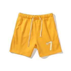 Sports Gym Shorts Digital Drawstring (Specification: Yellow/2XL)