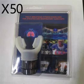 Breathing Trainer Respirator Fitness Equipment Exercise Lung Face Mouthpiece For Household Healthy Care Accessories (Specification: As shown/50PCS)