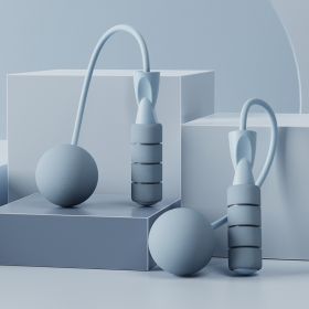 Shaping Bearing Foam Rope Skipping (Specification: Stream stone blue/Twocolor big ball style)