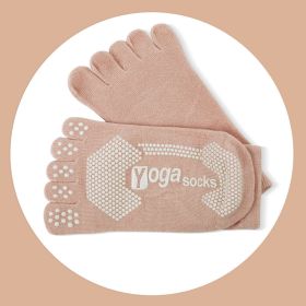 1pair Women Yoga Socks Anti-slip Five Fingers Backless Cotton Silicone Non-slip 5 Toe Winter Female Ballet Gym Foot Care Socks (Specification: Style11)