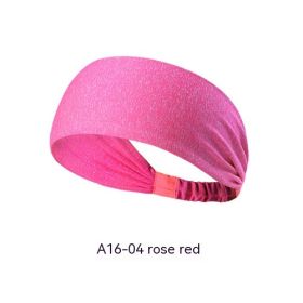Quick-drying Antiperspirant Yoga Hair Band For Women (Color: Rose Red)
