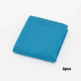 Sports Towel Physical Cooling Microfiber Instant Cool Ice Face Towels For Gym Swimming Yoga Running Cycling Quick Drying Towel (Specification: Sky blue2pcs/30x100cm/Opp bag)