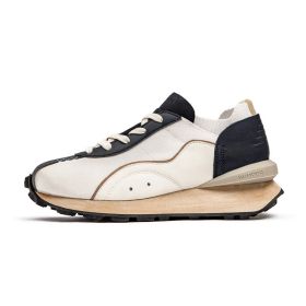 Men's Fashion Retro Casual Running Shoes (Specification: Blue White/35)