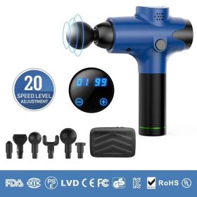 Massage Gun Fitness Equipment Fascia Gun (Specification: Blue/US)