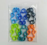 Silicone Finger Trainer Hand Gripper Resistance Bands Fitness (Specification: Tension devic 6PCS)