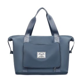 Foldable Large Capacity Women Gym Bags Shoulder Bag Women Training Travel Handle Handbag Yoga Sport Crossbody Tote Bag Women (Specification: Blue)
