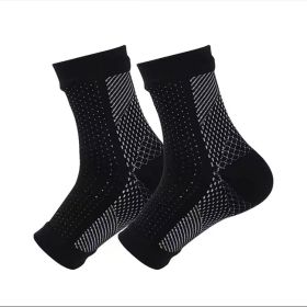 Outdoor Fitness Socks Toe Protection Compression Socks (Option: 1pair, Color: Blackbackground withwhite dots, size: XXL)