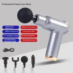 Household Mini USB Massage Massage Gun (Specification: Silver Ordinary)