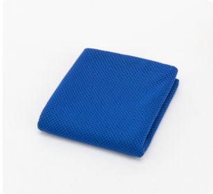 Sports Towel Physical Cooling Microfiber Instant Cool Ice Face Towels For Gym Swimming Yoga Running Cycling Quick Drying Towel (Specification: Royalblue/30x100/Circularsiliconebag)
