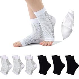 Socks for Women and Men, Soothe Socks Ankle Brace Plantar Fasciitis Relief (Color: 6 pairs, size: L/XL)