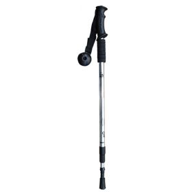 Multifunctional 3-Section Straight Handle Trekking Pole (Type: Walking Sticks, Color: Silver White)