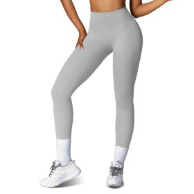 Women's High Waist Workout Leggings Tummy Control Compression Yoga Tight Pants Gym Pants Athletic Running Leggings with 25In Inseam No Front Seam (Color: 2PcBlack+1PcGrey, size: XL)