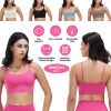 1Pc/3Pcs Women Strap Sport Bras Padded Strappy Crop Square Neck Low Impact Bras Sexy Fitness Tank Tops