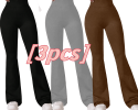 3pcs High-Waisted Flare Sharkskin Leggings â€“ Slim Fit, Lightweight & Sculpting Yoga Pants