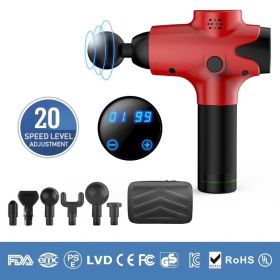 Massage Gun Fitness Equipment Fascia Gun (Specification: Red/US)