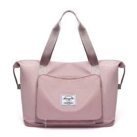 Foldable Large Capacity Women Gym Bags Shoulder Bag Women Training Travel Handle Handbag Yoga Sport Crossbody Tote Bag Women (Specification: Pink)