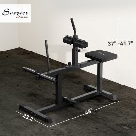 Adjustable Steel Seated Calf Raise Exercise Strength Training Gym Equipment, Black (Specification: Black)