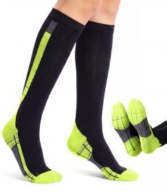 Women's 20-30 mmHg Wide Calf Compression Socks for Running, Cycling & Travel (Color: Gray, size: 2XL)