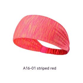 Quick-drying Antiperspirant Yoga Hair Band For Women (Color: Striped Red)