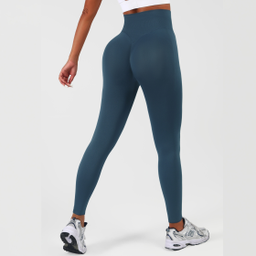 Women High Waisted Leggings, Tummy Control Pants, Full Length Soft Stretchy Yoga Pants (Color: Navy Blue, size: X-Large)