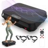 Whole Body Vibration Plate Exercise Machine with Remote Control & Resistance Bands, 1-250 Adjustable Speed Vibration Platform, LCD Display Home Fitnes