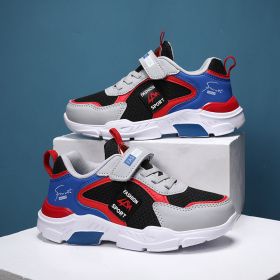 Children''s Shoes Boys summer running shoes children''s light (Specification: Black and red breathable mesh/39)