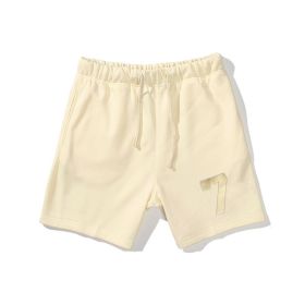 Sports Gym Shorts Digital Drawstring (Specification: Beige/M)