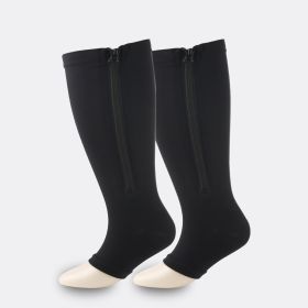 Compression Compression Stockings Compression Socks Fitness Cycling Fat Socks (Specification: Black Not Toe Cover/2XL)