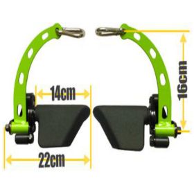 Gym Fitness Lat Pulldown Rowing Bar Pulley Cable Machine T Bar V Bar Attachments (Specification: Green/4rotatable chest grip handle)