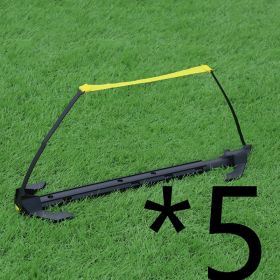 Obstacle Agility Bar Batch Soccer Training (Specification: 5pcs Black fluorescent green)