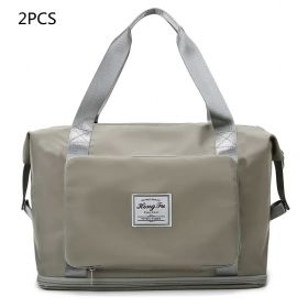 Foldable Large Capacity Women Gym Bags Shoulder Bag Women Training Travel Handle Handbag Yoga Sport Crossbody Tote Bag Women (Specification: Light Green X2)
