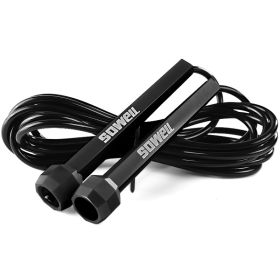 Fitness  Crossfit Skipping  Rope Cord Speed Jumping Exercise Equipment Adjustable Boxing Skipping Sport   Rope Red Balck (Specification: All Black)