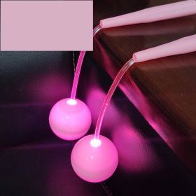 Student Skipping Rope LED Luminous Cordless Skipping Rope (Specification: Pink)