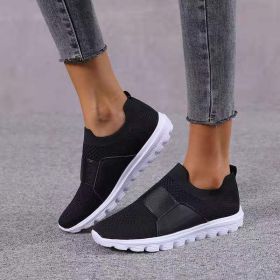 Jogging Shoes Flat Korean Casual Shoes (Specification: Black/35)
