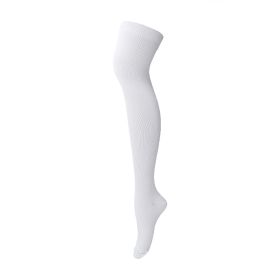 Outdoor Stretch Over The Knee Pressure Exercise Running Cycling Long Tube Compression Socks (Specification: White/S M)