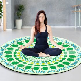 Thickened Non-slip Fitness Home Skipping Rope Wholesale Rubber Yoga Mat (Specification: H0407/140cm Diameter)