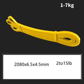 Men's And Women's Fashion Fitness Stretch Resistance Bands (Specification: Yellow/2to15lb)