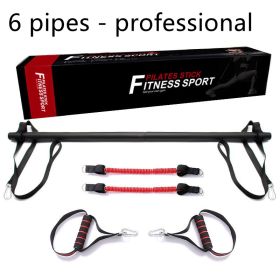 Pilates Bar Kit With Resistance Bands Portable Home Gym Workout Equipment Perfect Stretched Fusion Exercise Bar And Bands (Specification: Cloth casing 6pipes)