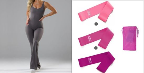 Slim Fit Hip Raise Jumpsuit Sexy Backless Exercise Yoga Clothes (Specification: M/Grey set)