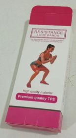 5 Level Resistance Rubber Bands Yoga Training Elastic Bands (Specification: Pink/Box)