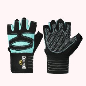 Fitness Gloves Lengthened Exercise Breathable And Wearable (Specification: Blue/XL)
