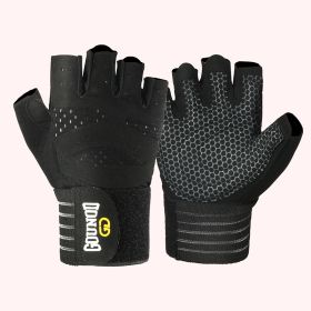 Fitness Gloves Lengthened Exercise Breathable And Wearable (Specification: Black/XL)