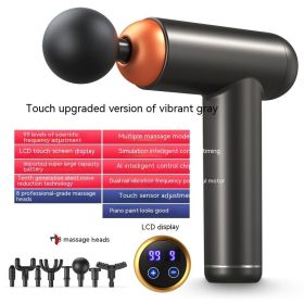 Massage Gun Mini Small Fitness Full Body Massage (Specification: 99 Gear 8 Head Black)