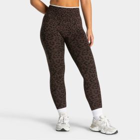 Yoga Leggings High-waisted Butt-lifting Fitness Pants Athletic Long Pants (Color: Coffee, size: small)