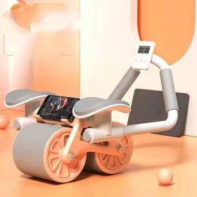 Abdominal Wheel Automatic Rebound AB Roller Abdominal Wheel Elbow Support Men And Women Belly Slimming Belly Fitness Equipment (Specification: Orange Counting Style)