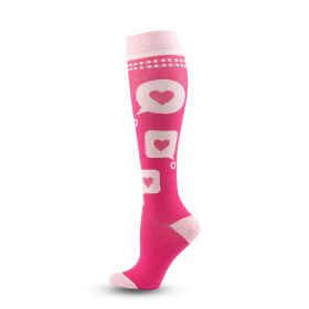 Compression Stockings Athletic Socks Compression Socks (Specification: Red Background Love/SorM)