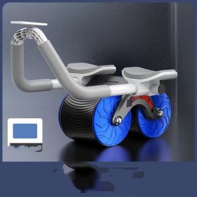 Abdominal Wheel Automatic Rebound AB Roller Abdominal Wheel Elbow Support Men And Women Belly Slimming Belly Fitness Equipment (Specification: Blue High Luxury)