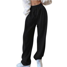 Women's Sports Jogging Loose Sweatpants (Specification: Black/M)