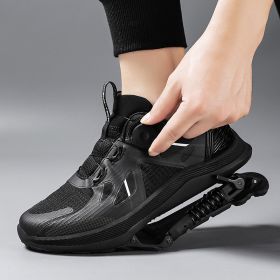 Black Tech Running Shoes Power Mechanical Running Shoes Marathon Running (Specification: Black/37)