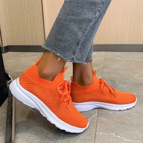 Women's Fashionable Mesh Breathable Running Shoes (Specification: Orange/39)